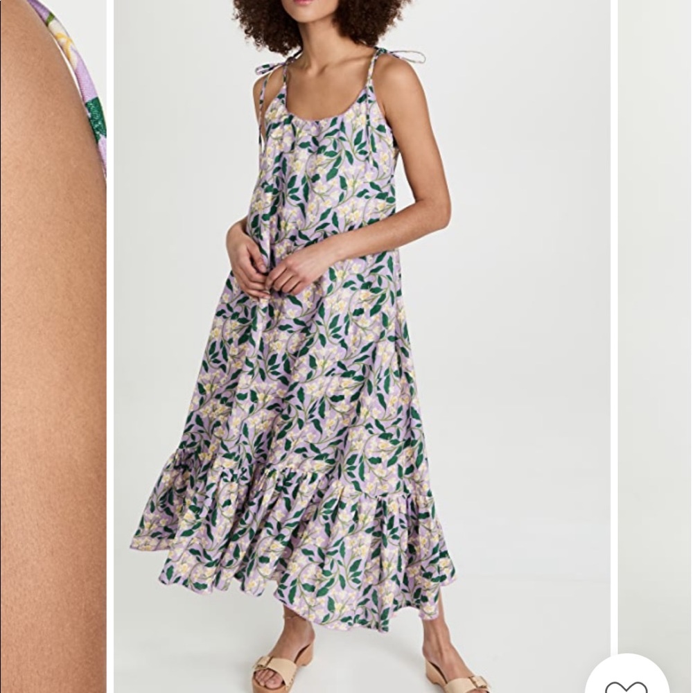New Agua by Agua Bendita Bossa Dos Gardenias Lila Maxi Dress